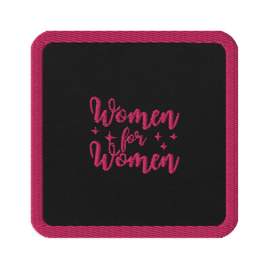 Gestickte Aufnäher Quadrat "Women for Women"