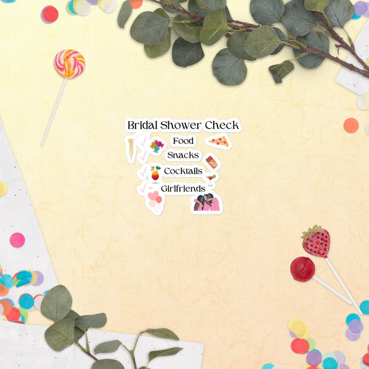 Vinyl Sticker "Bridal Shower Checklist"