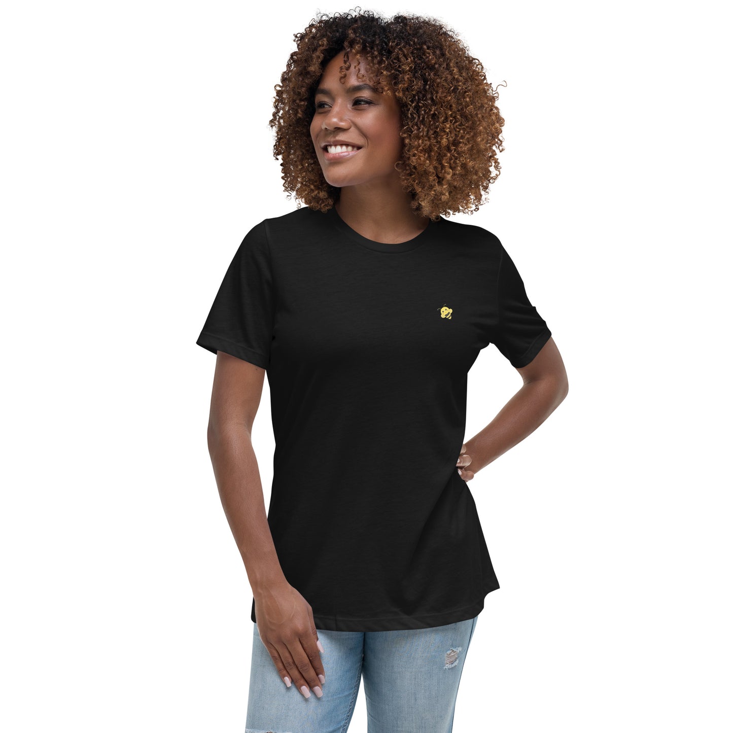 Basic Baumwoll  T-Shirt mit Print "Bumble Bee"