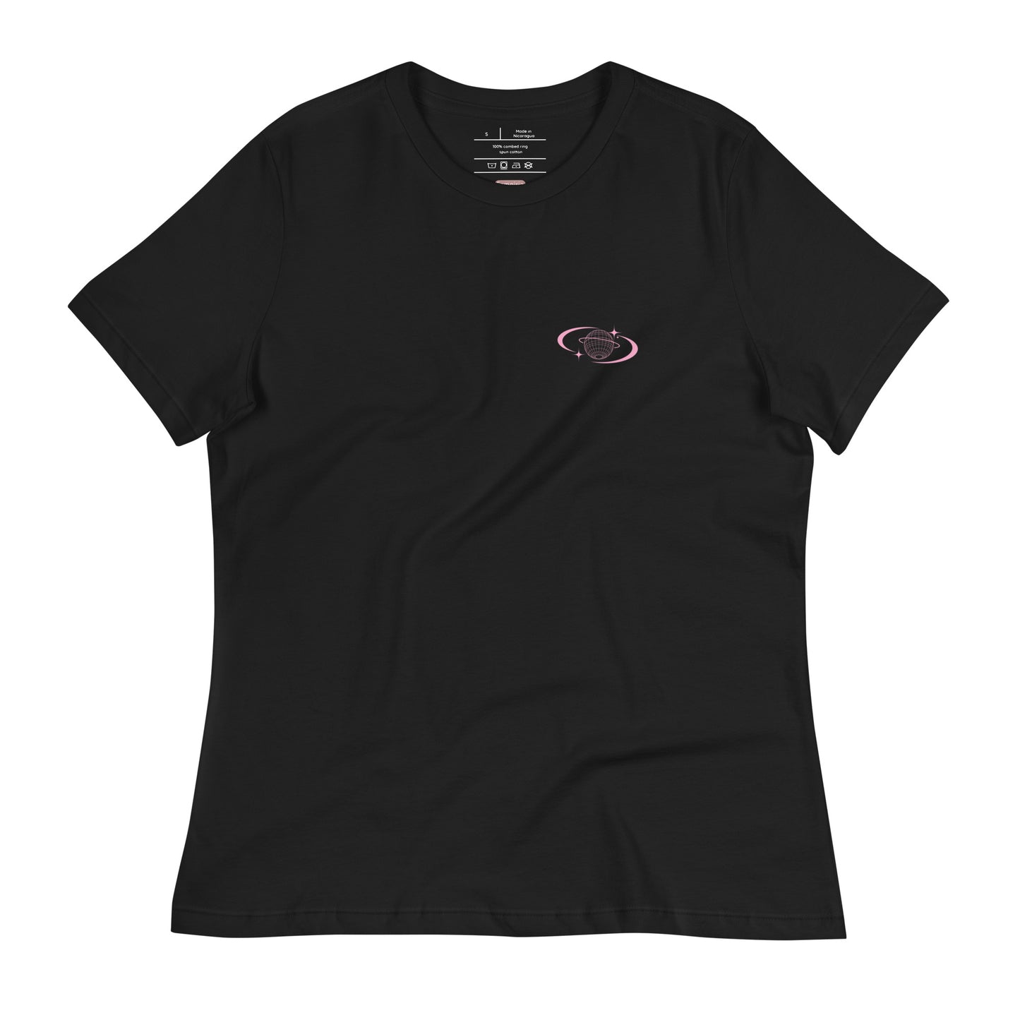 Basic Baumwoll T-Shirt mit Print "Disco"