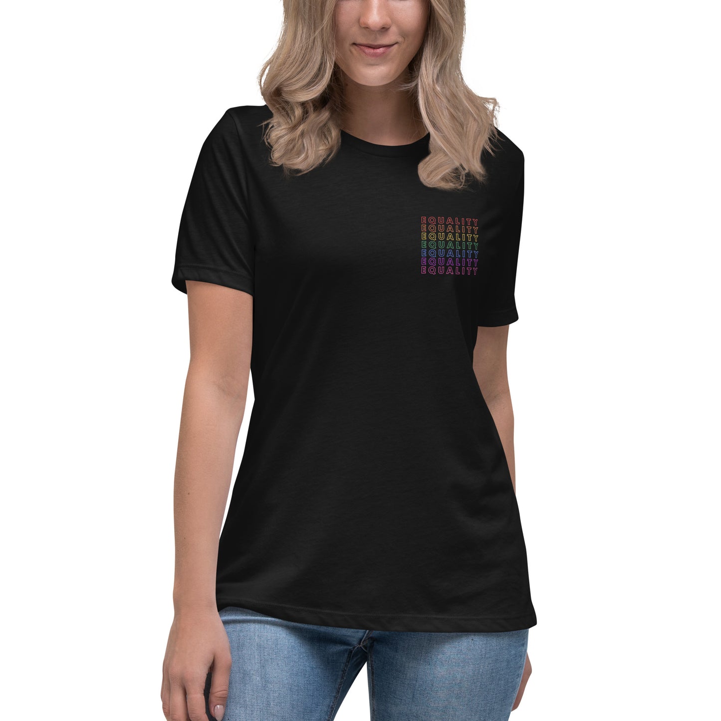 Basic Baumwoll T-Shirt mit Print "Equality"