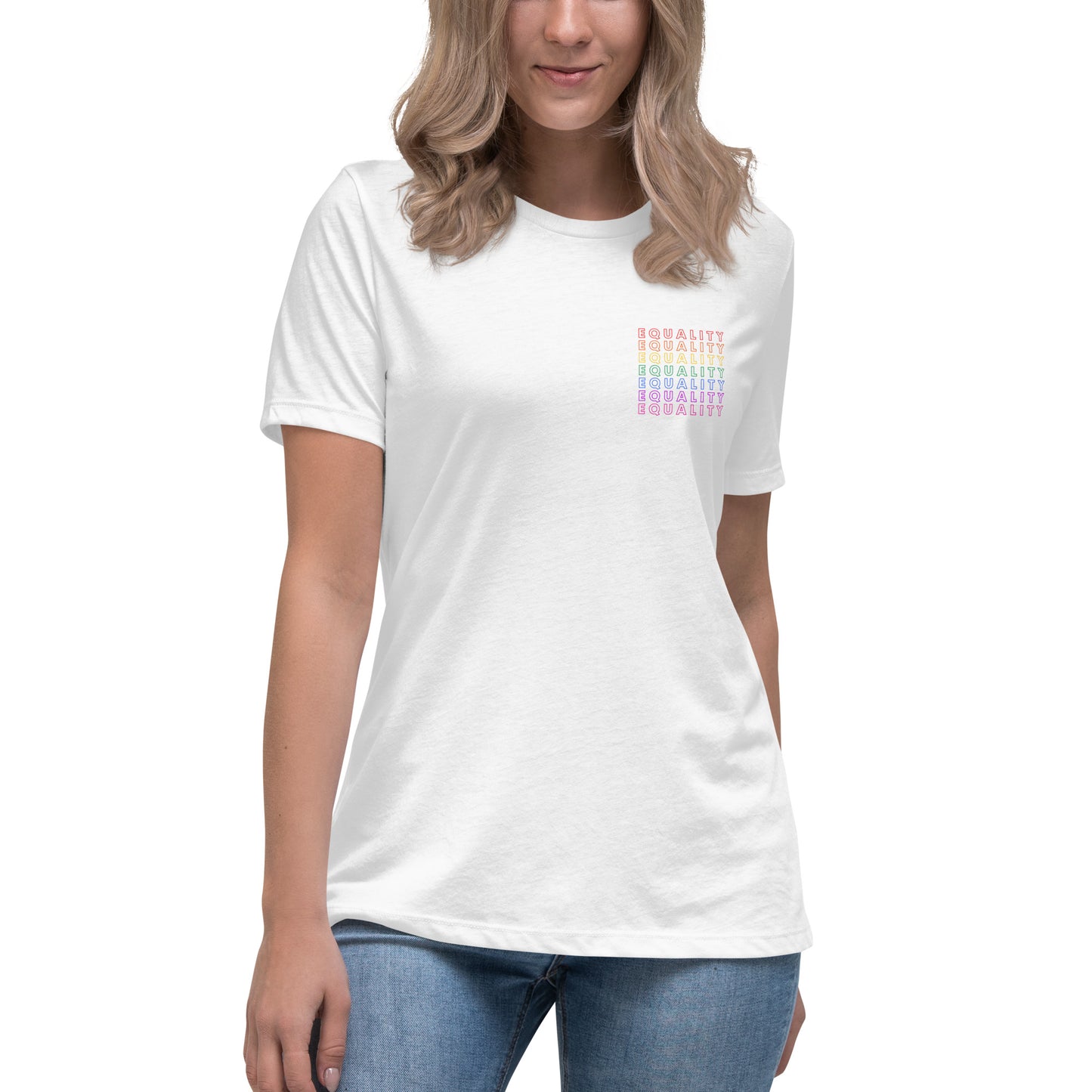 Basic Baumwoll T-Shirt mit Print "Equality"