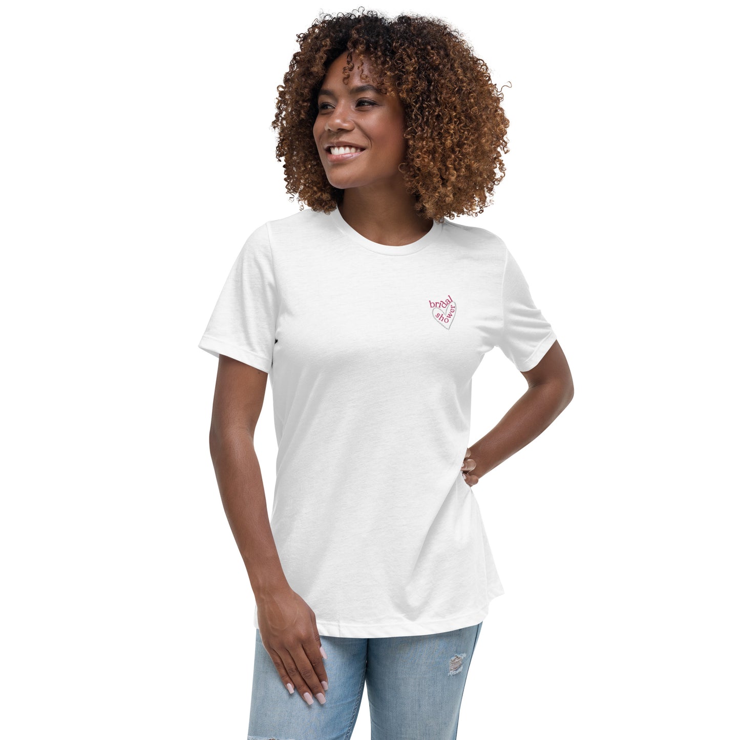 Basic Baumwoll  T-Shirt mit Print "Bridal Shower"